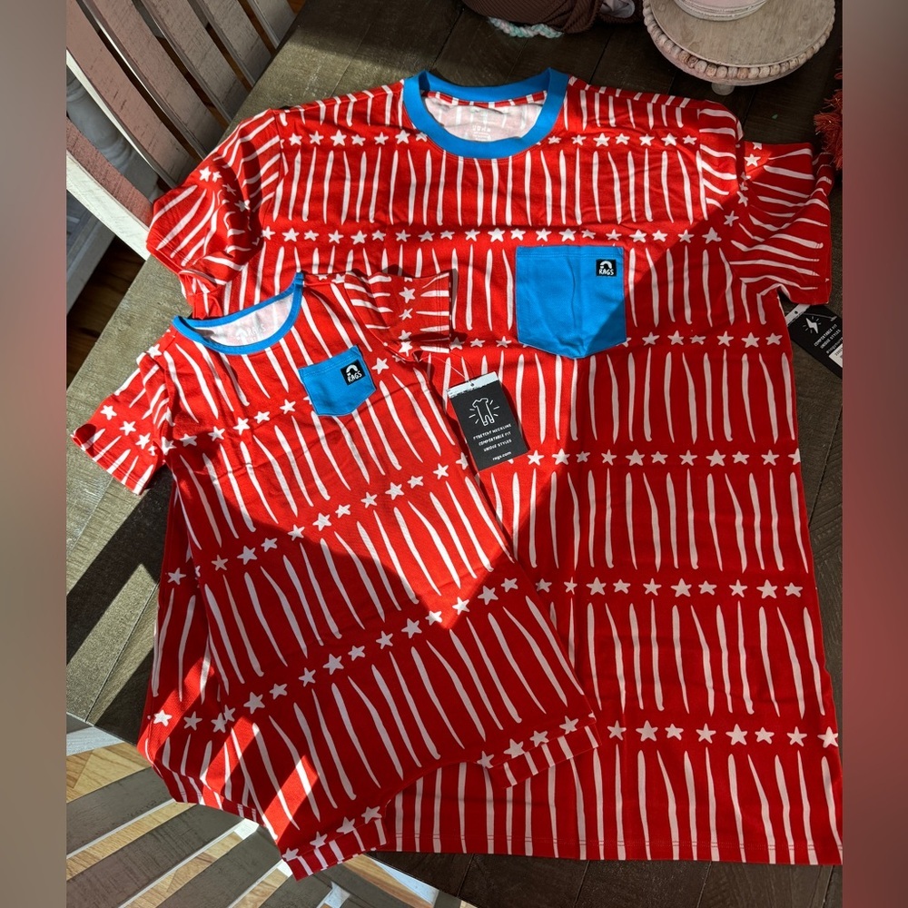 RAGS To Raches NWT Baby and Me Unisex Americana Stars And Stripes Toddler/Adult
